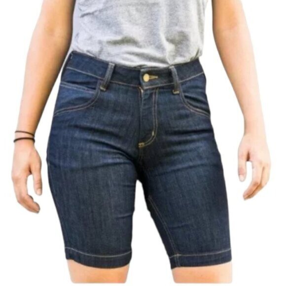 Ryb Ride Your Bike Black Summer Shade Denim Jean Cycling Shorts 9.5 oz US 27 - Picture 16 of 16